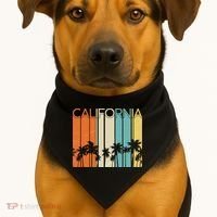 Retro California Palms USA-Made Doggie Bandana thumb 1