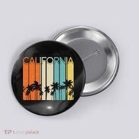 Retro California Palms Button thumb 0