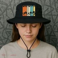 Retro California Palms Bucket Hat thumb 3