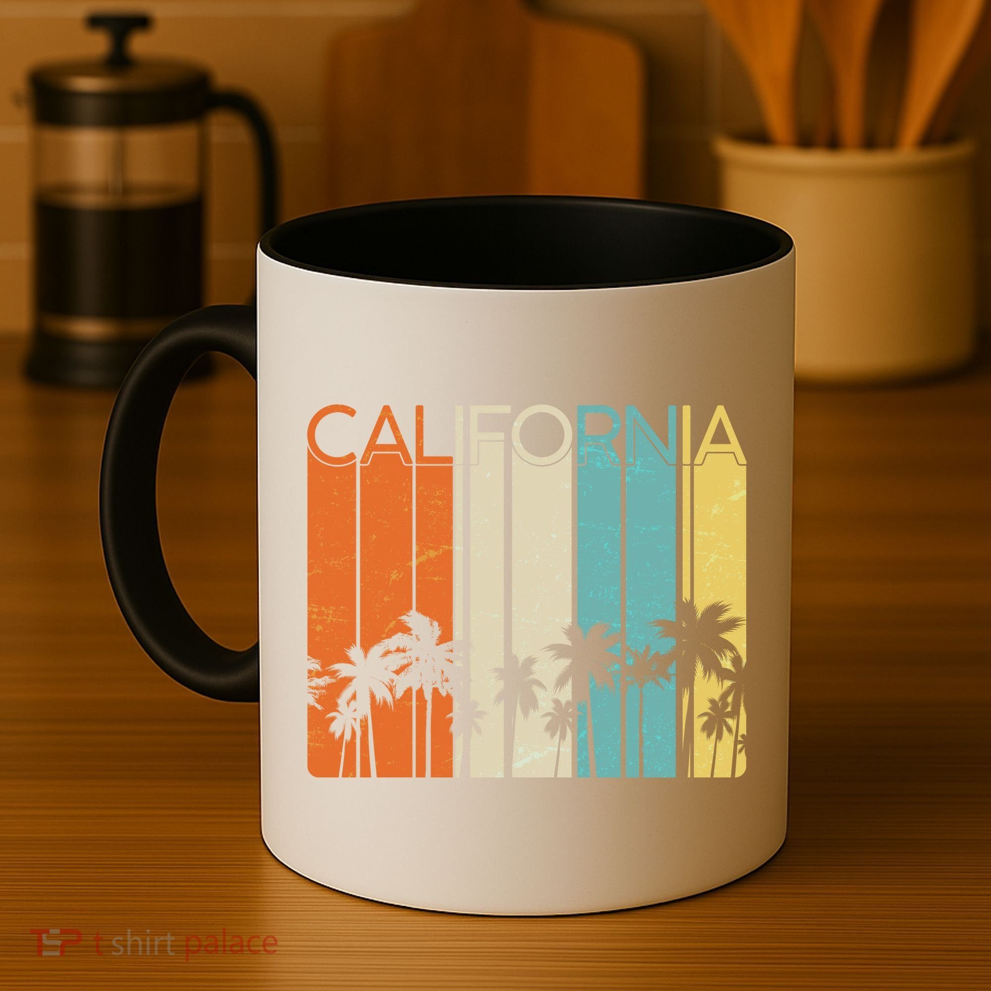 Retro California Palms Coffee Mug