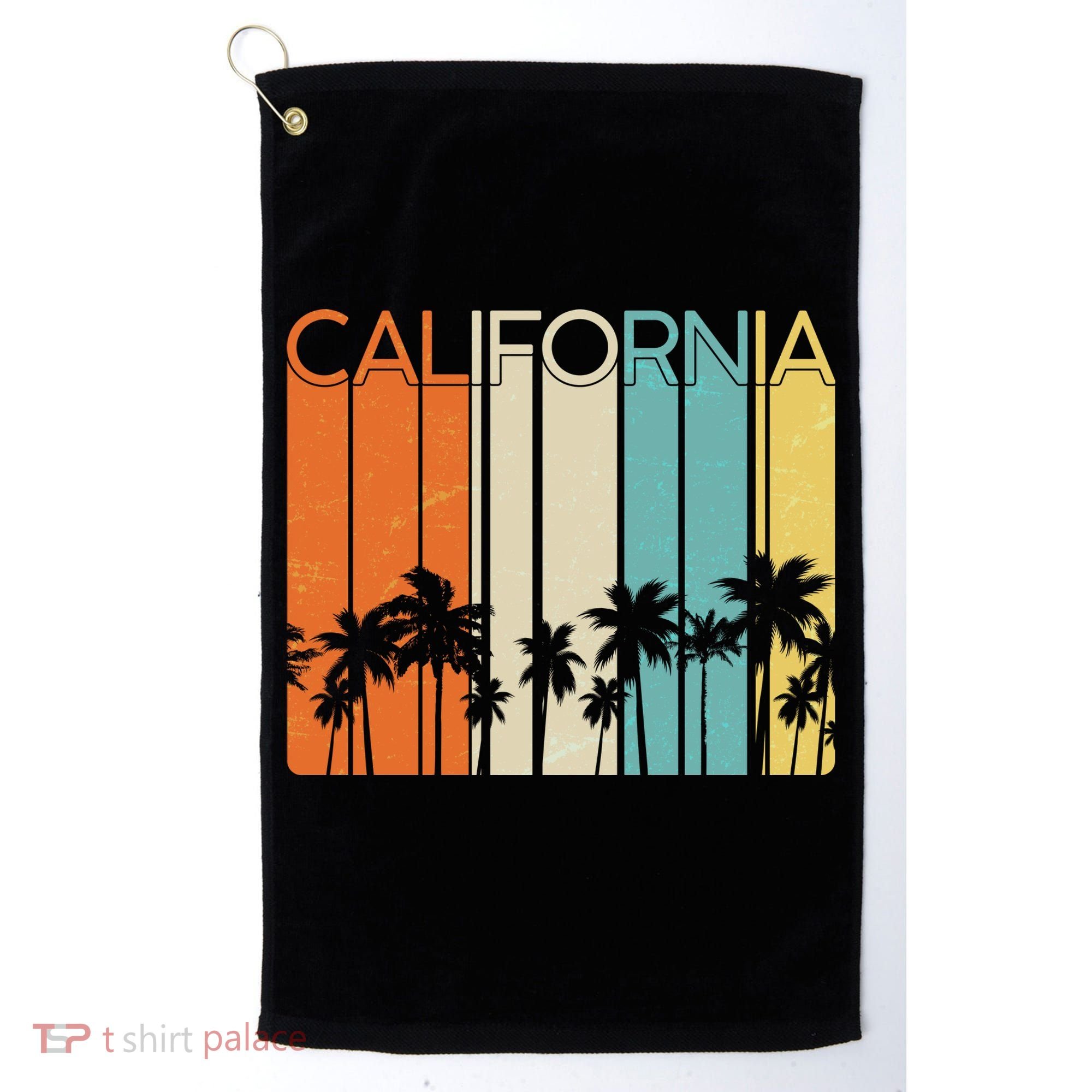 Retro California Palms Golf Towel