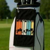 Retro California Palms Golf Towel thumb 2