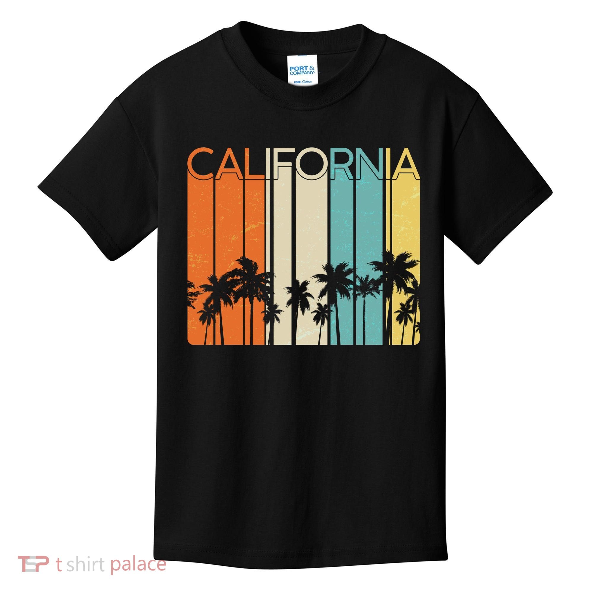 Retro California Palms Kids T-Shirt