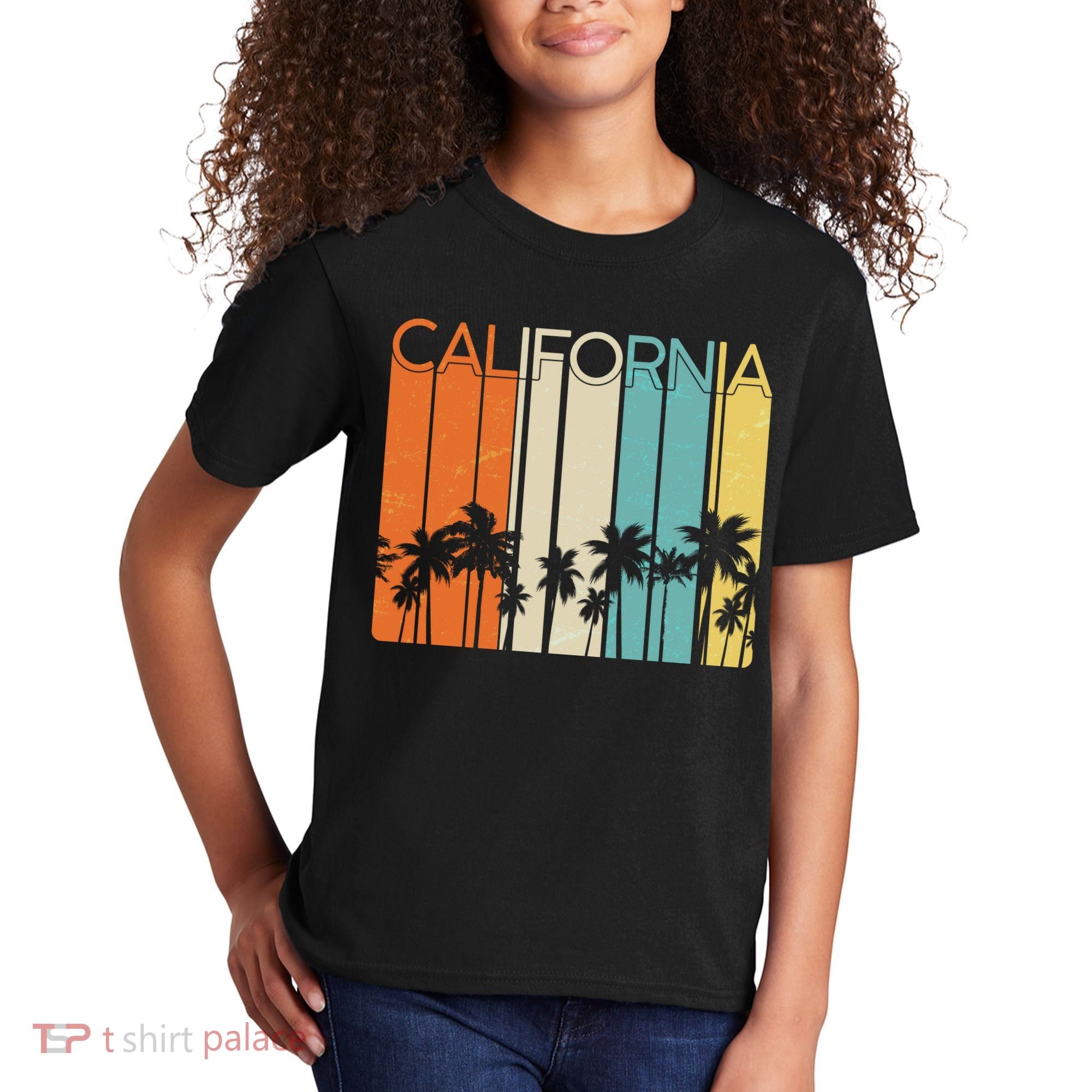 Retro California Palms Kids T-Shirt