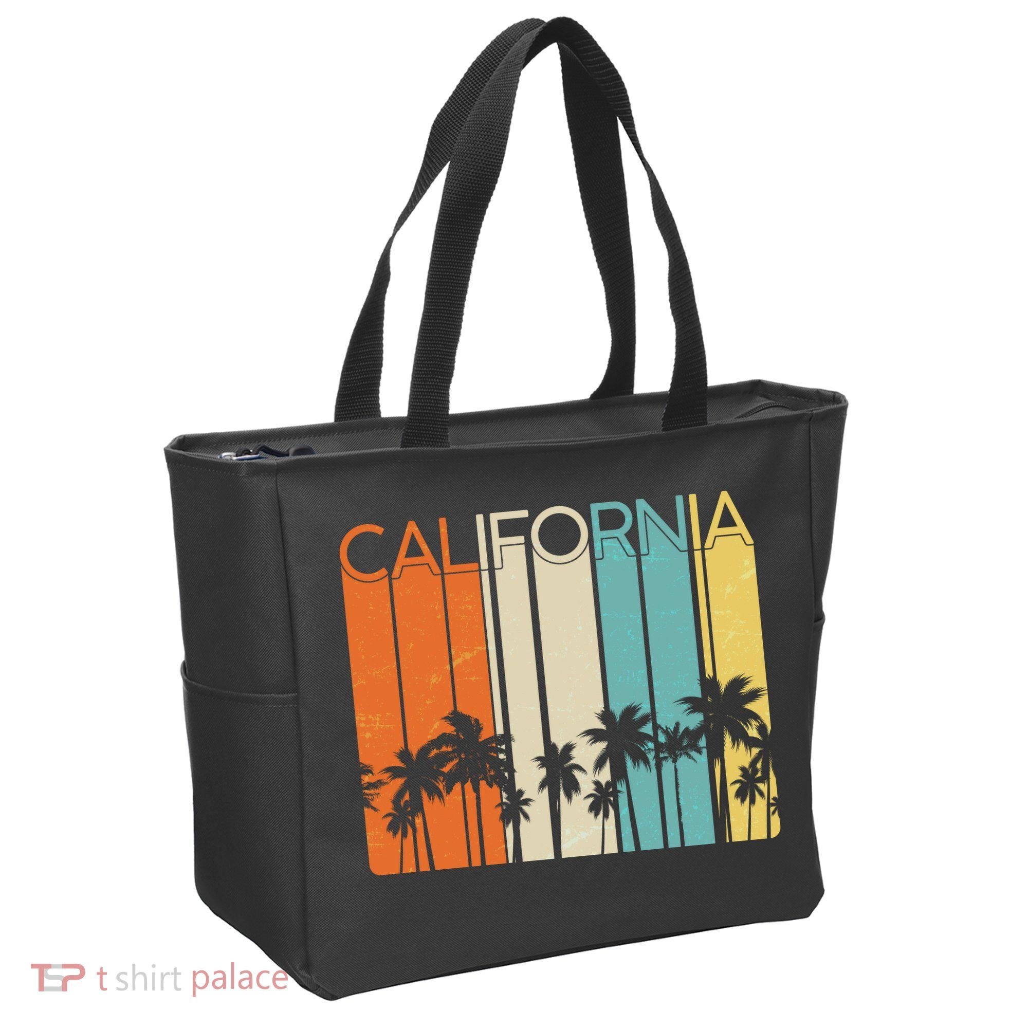 Retro California Palms Tote Bag