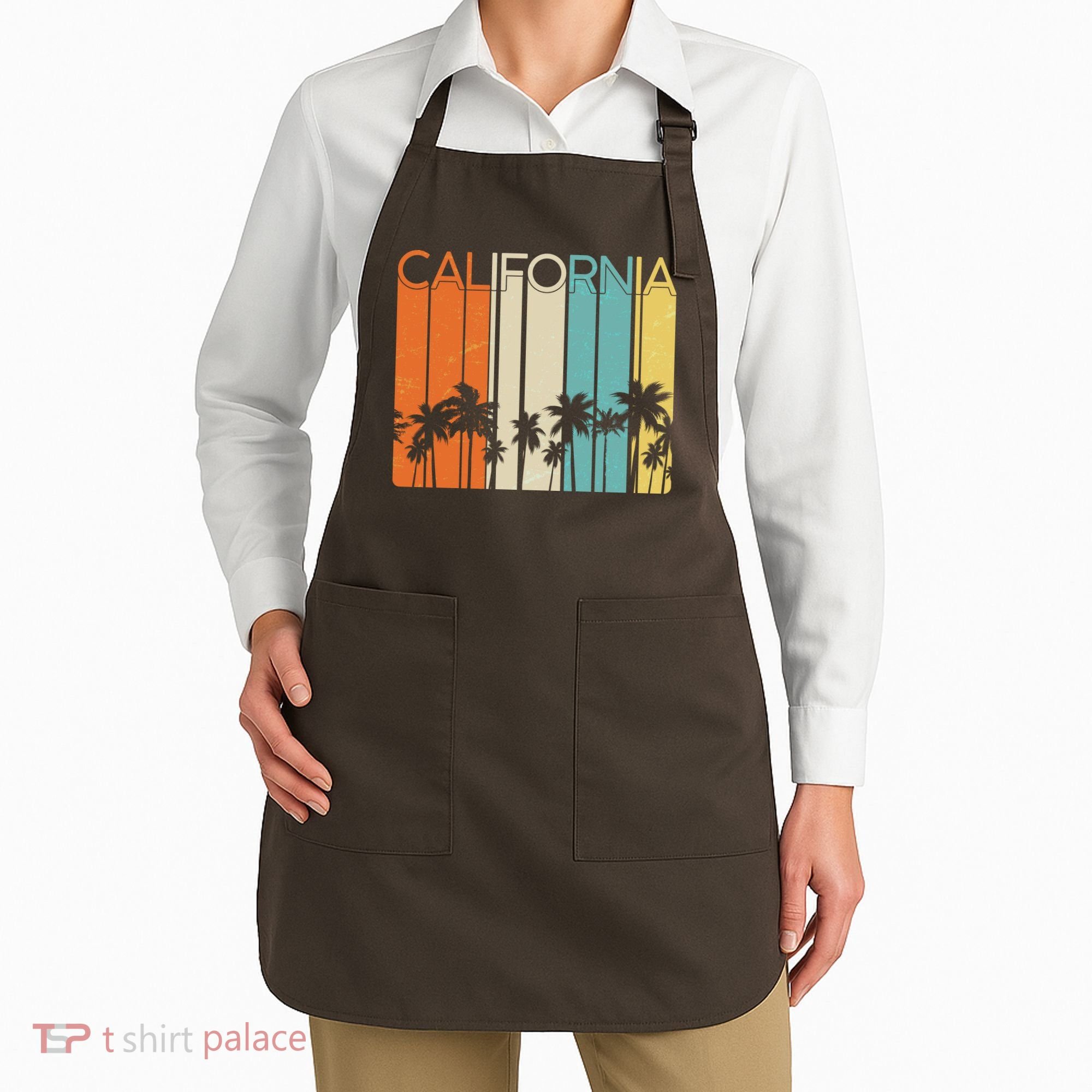 Retro California Palms Apron