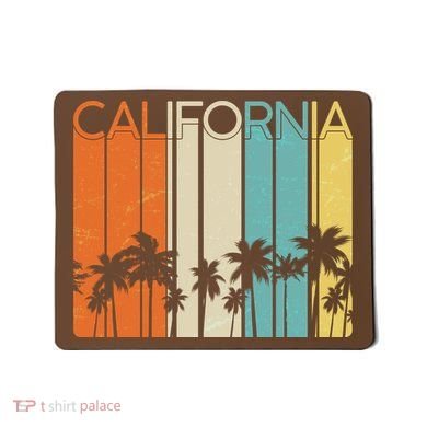Retro California Palms Mousepad