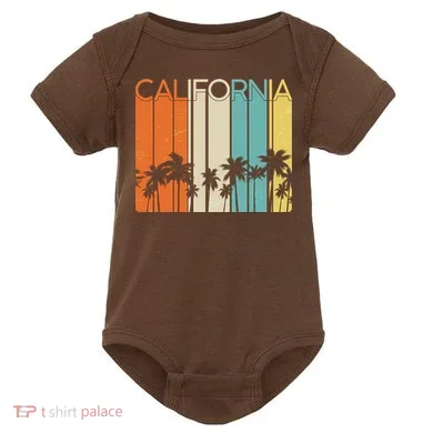 Retro California Palms Baby Bodysuit