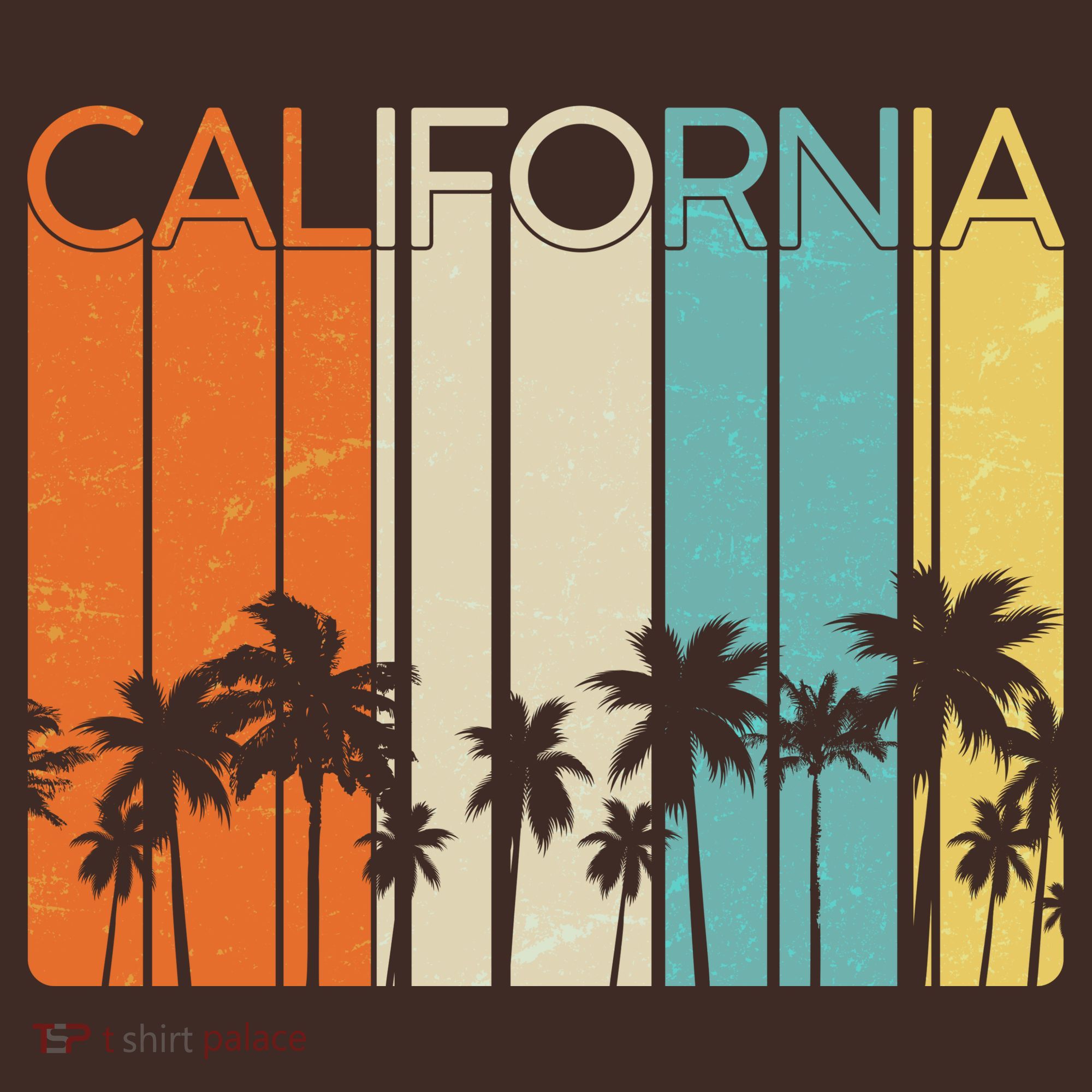 Retro California Palms Baby Bodysuit