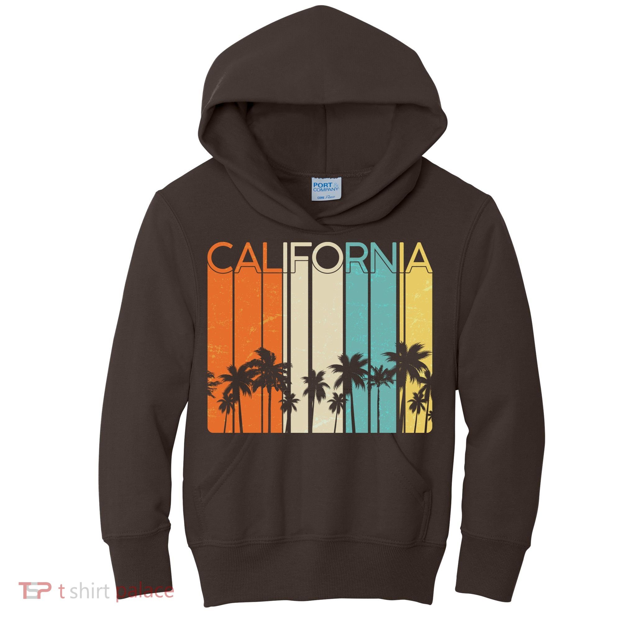 Retro California Palms Kids Hoodie