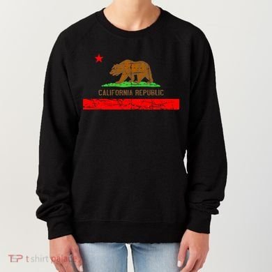 Retro California Republic Flag Women's Sweatshirt