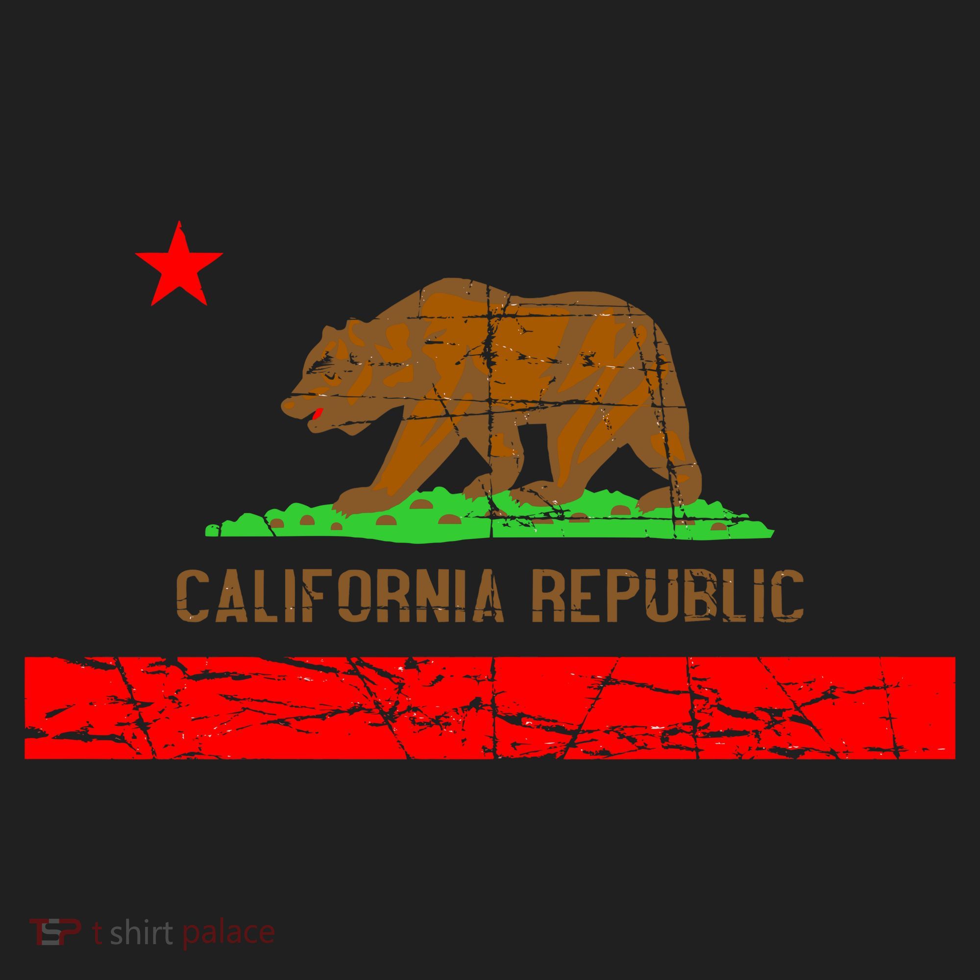 Retro California Republic Flag Women's Sweatshirt