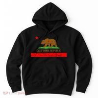 Retro California Republic Flag Hoodie thumb 0