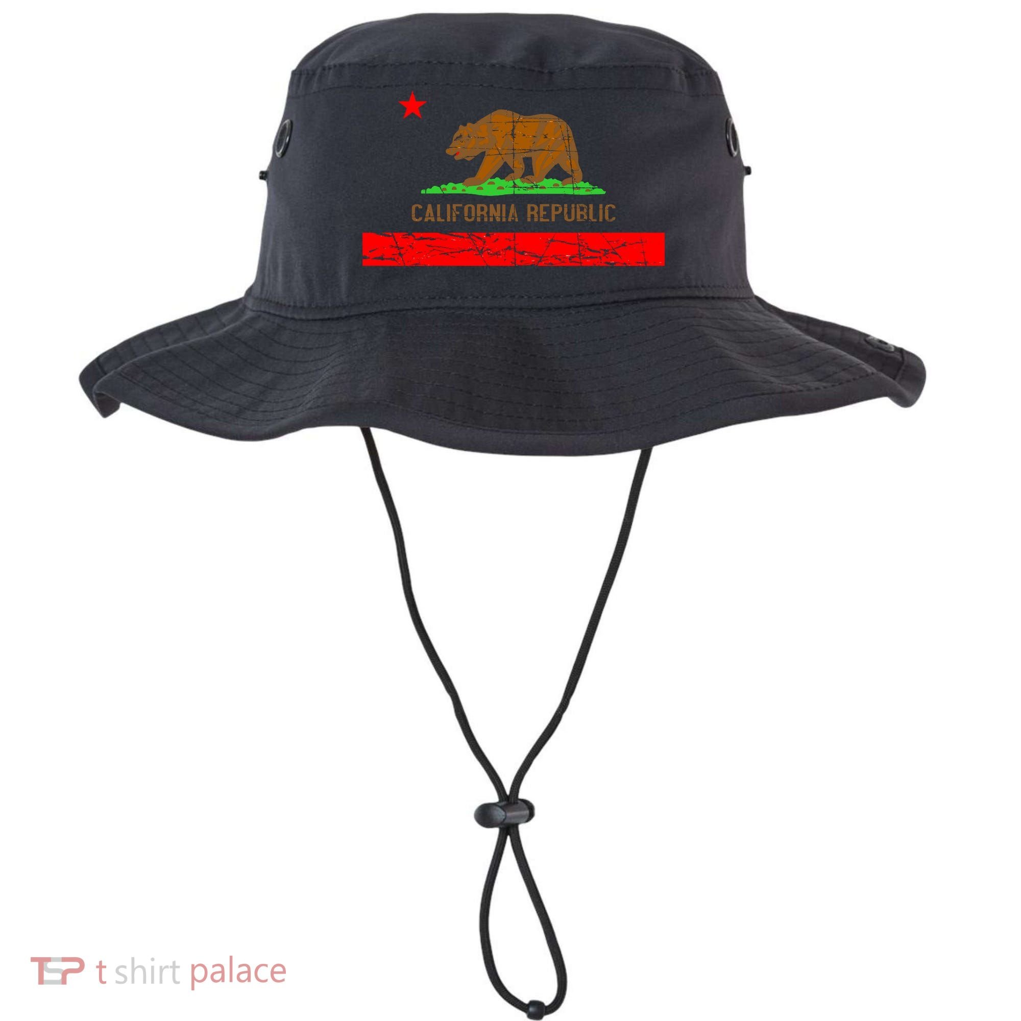Retro California Republic Flag Bucket Hat