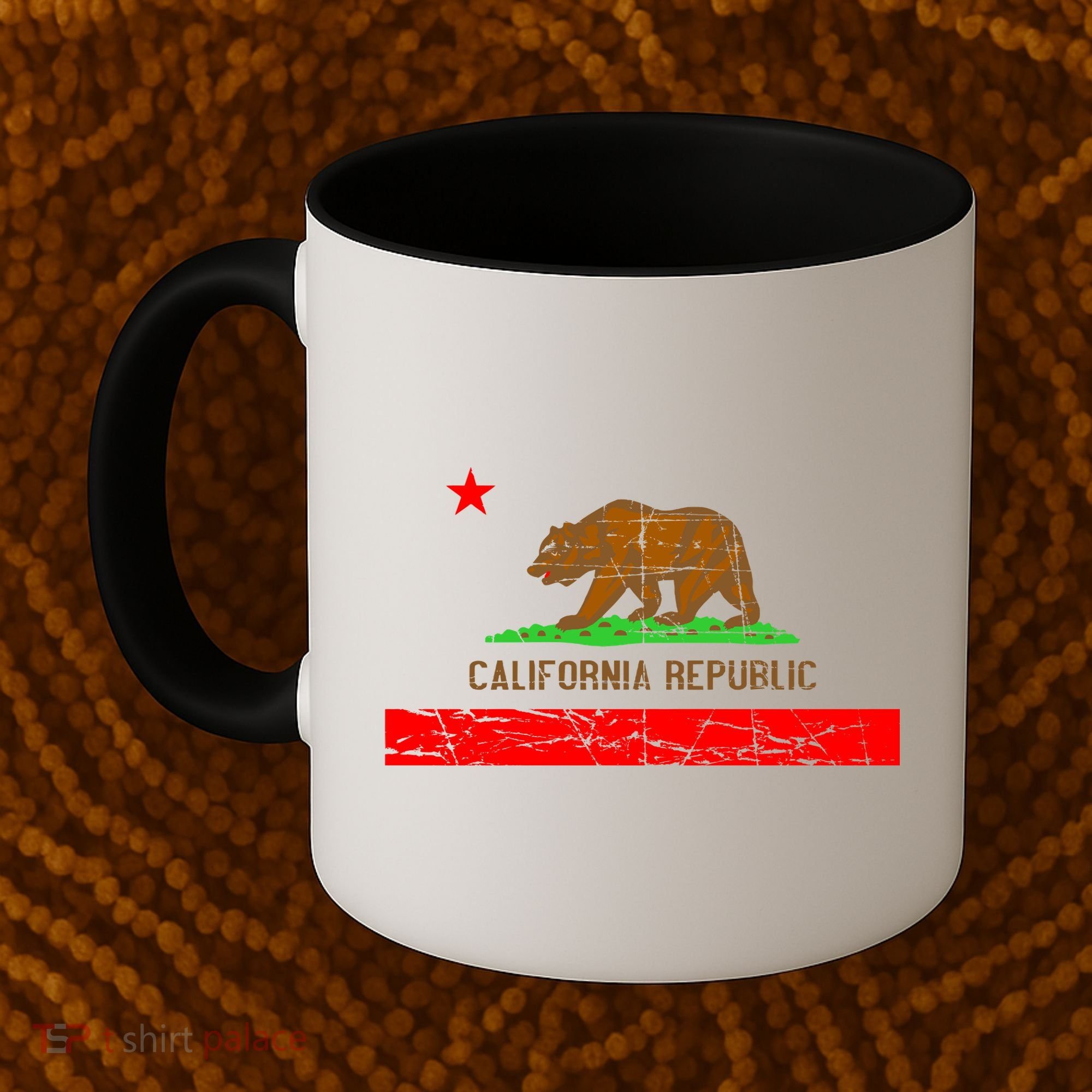 Retro California Republic Flag Coffee Mug
