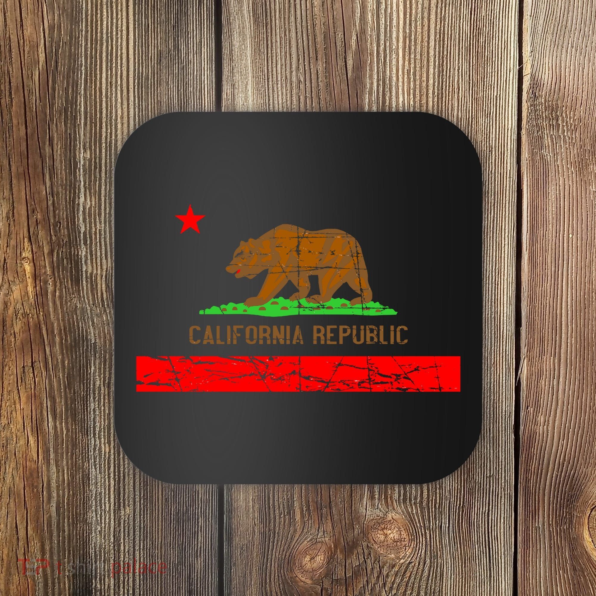 Retro California Republic Flag Coaster