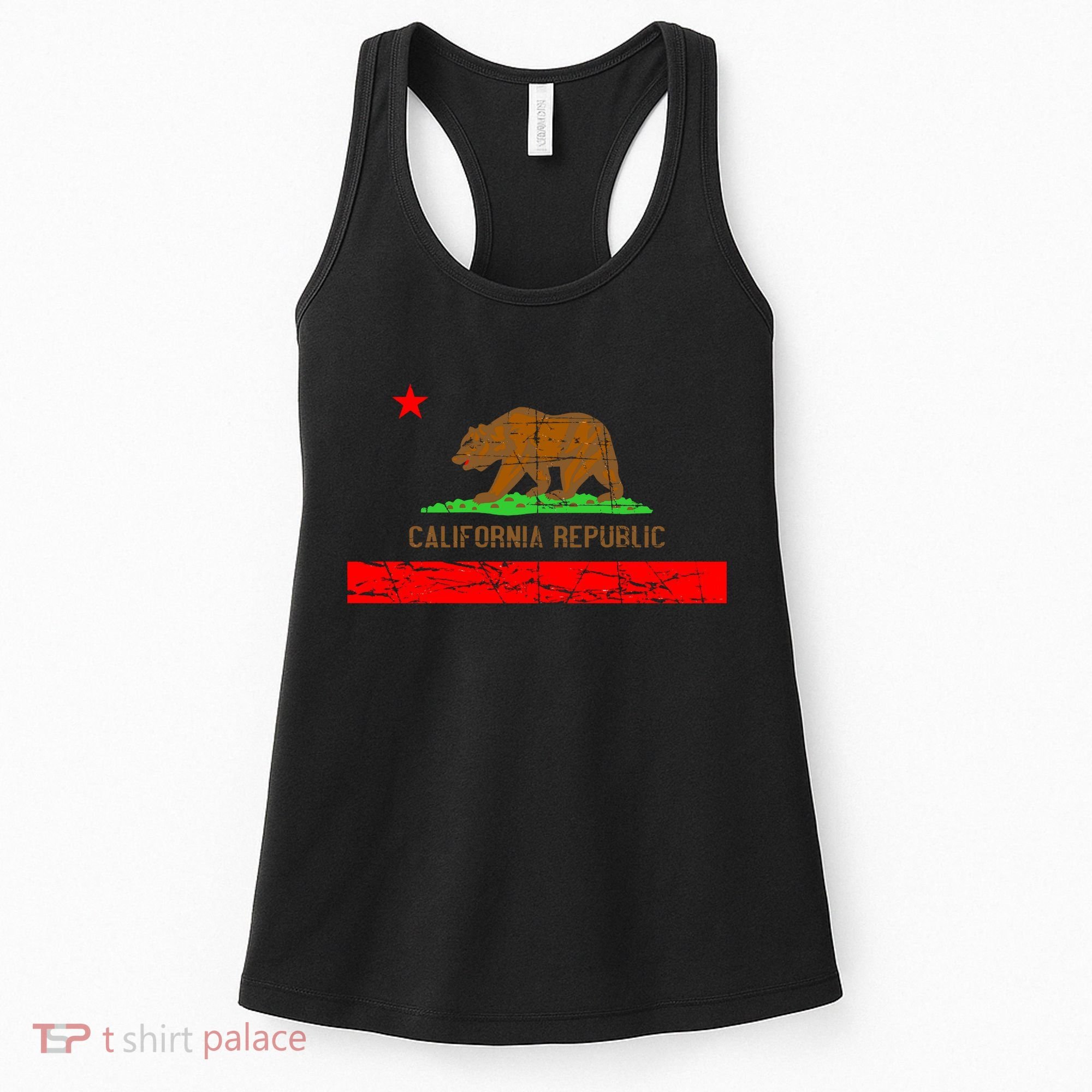 Retro California Republic Flag Women's Tank Top