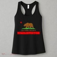 Retro California Republic Flag Women's Tank Top thumb 3