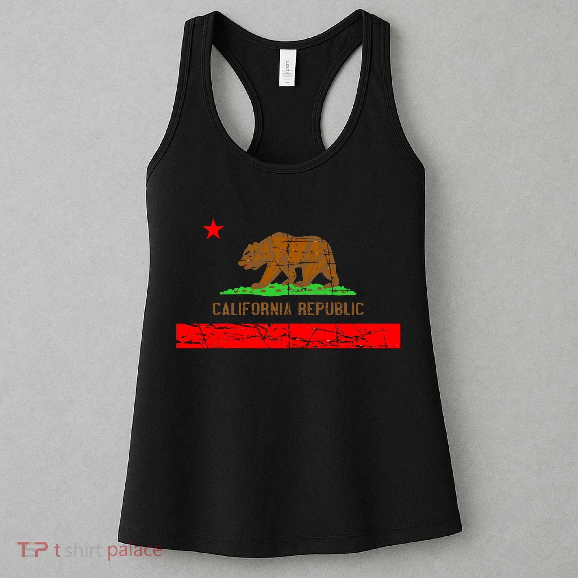 Retro California Republic Flag Women's Tank Top