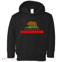 Retro California Republic Flag Toddler Hoodie thumb 0