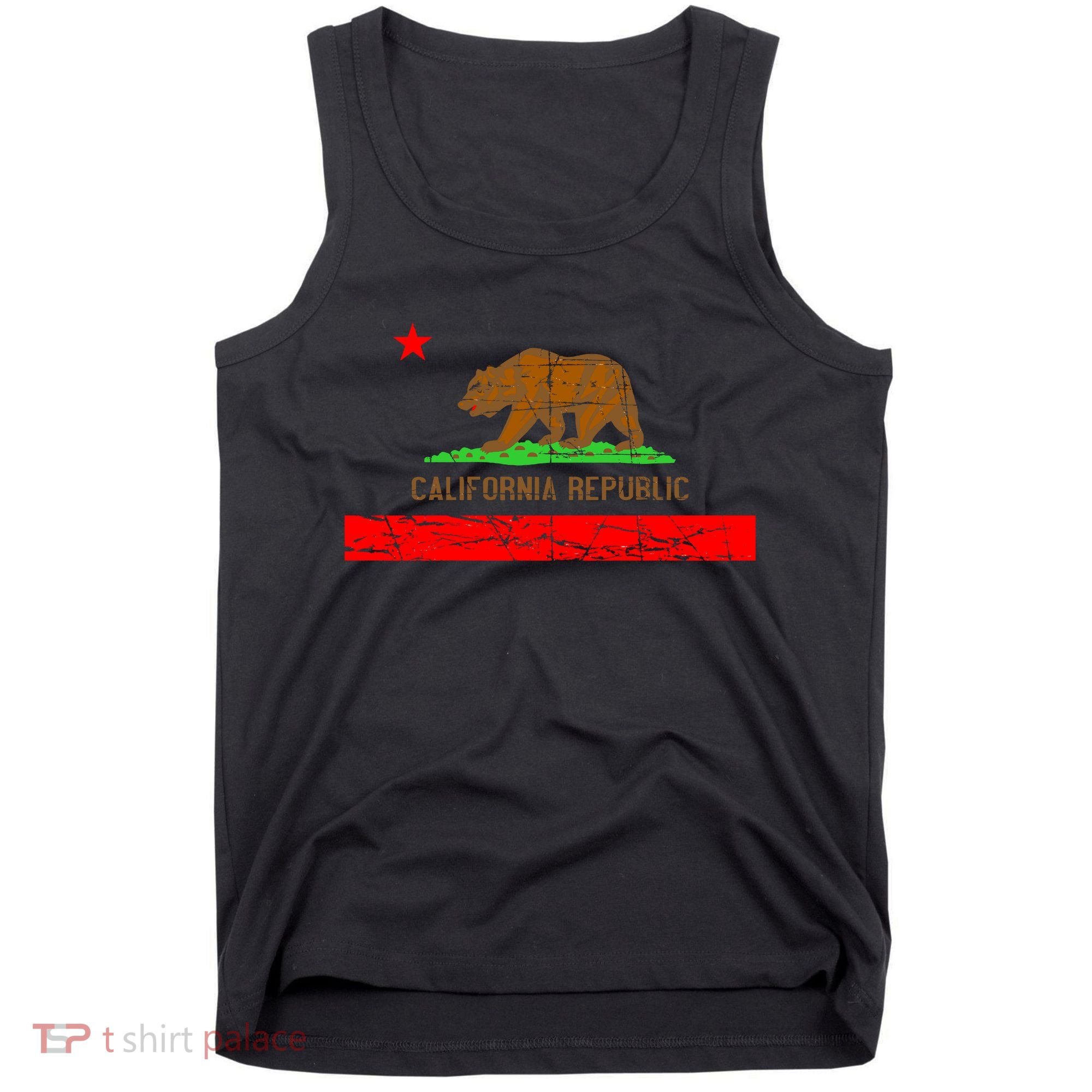 Retro California Republic Flag Tank Top