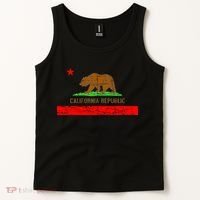 Retro California Republic Flag Tank Top thumb 2