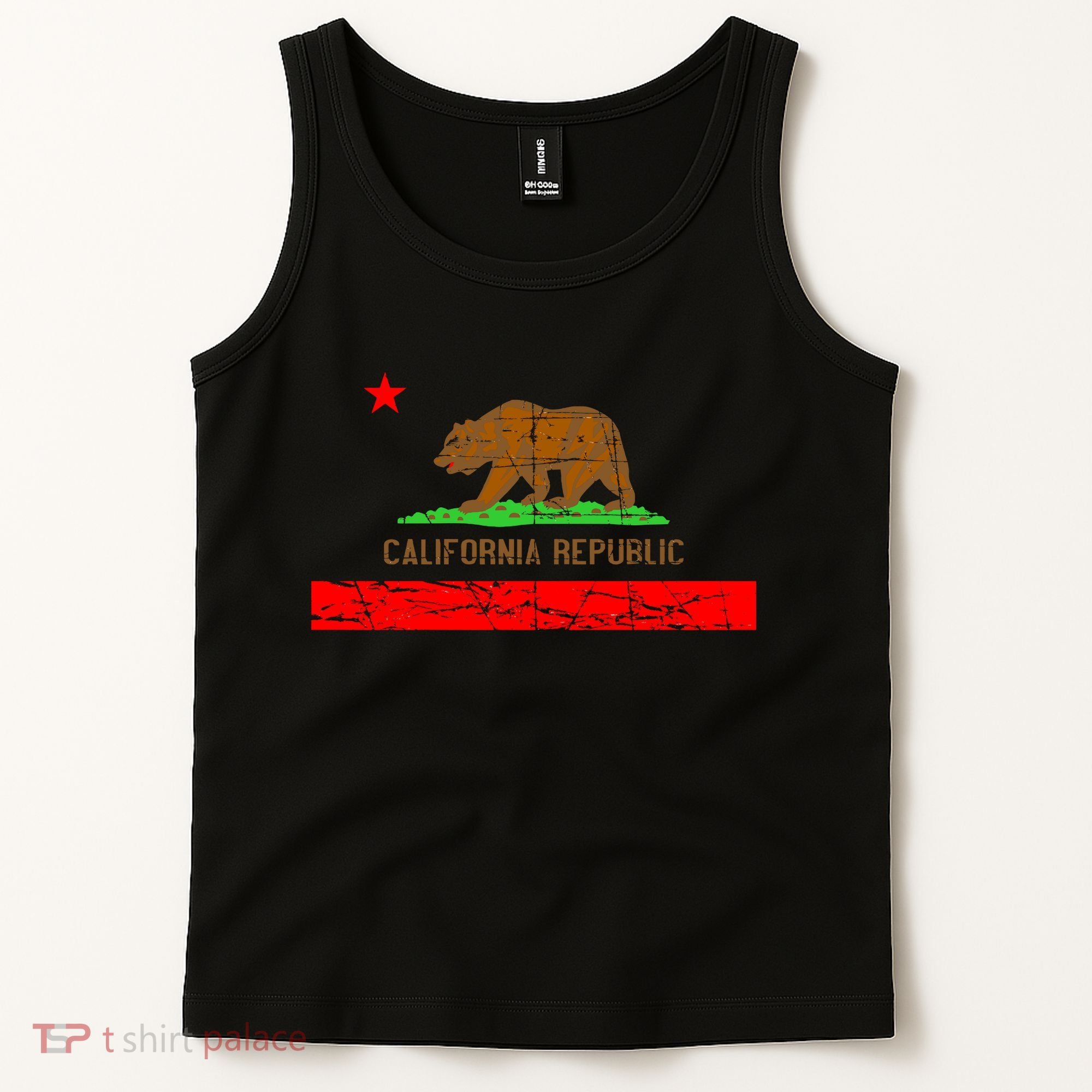Retro California Republic Flag Tank Top