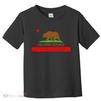Retro California Republic Flag Toddler T-Shirt thumb 0