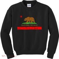 Retro California Republic Flag Kids Sweatshirt thumb 0
