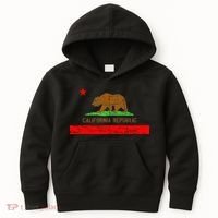 Retro California Republic Flag Kids Hoodie thumb 0