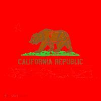 Retro California Republic Flag Santa Hat thumb 1