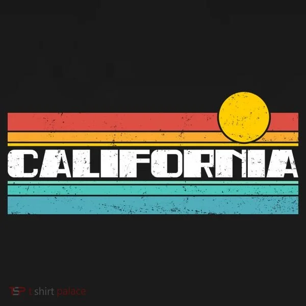 Retro California Stripe Logo Bucket Hat