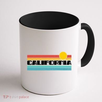 Retro California Stripe Logo Coffee Mug back