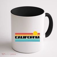 Retro California Stripe Logo Coffee Mug thumb 1