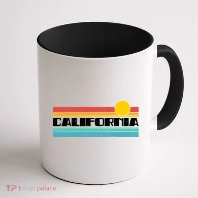 Retro California Stripe Logo Coffee Mug back