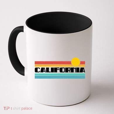Retro California Stripe Logo Coffee Mug