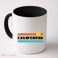 Retro California Stripe Logo Coffee Mug thumb 0