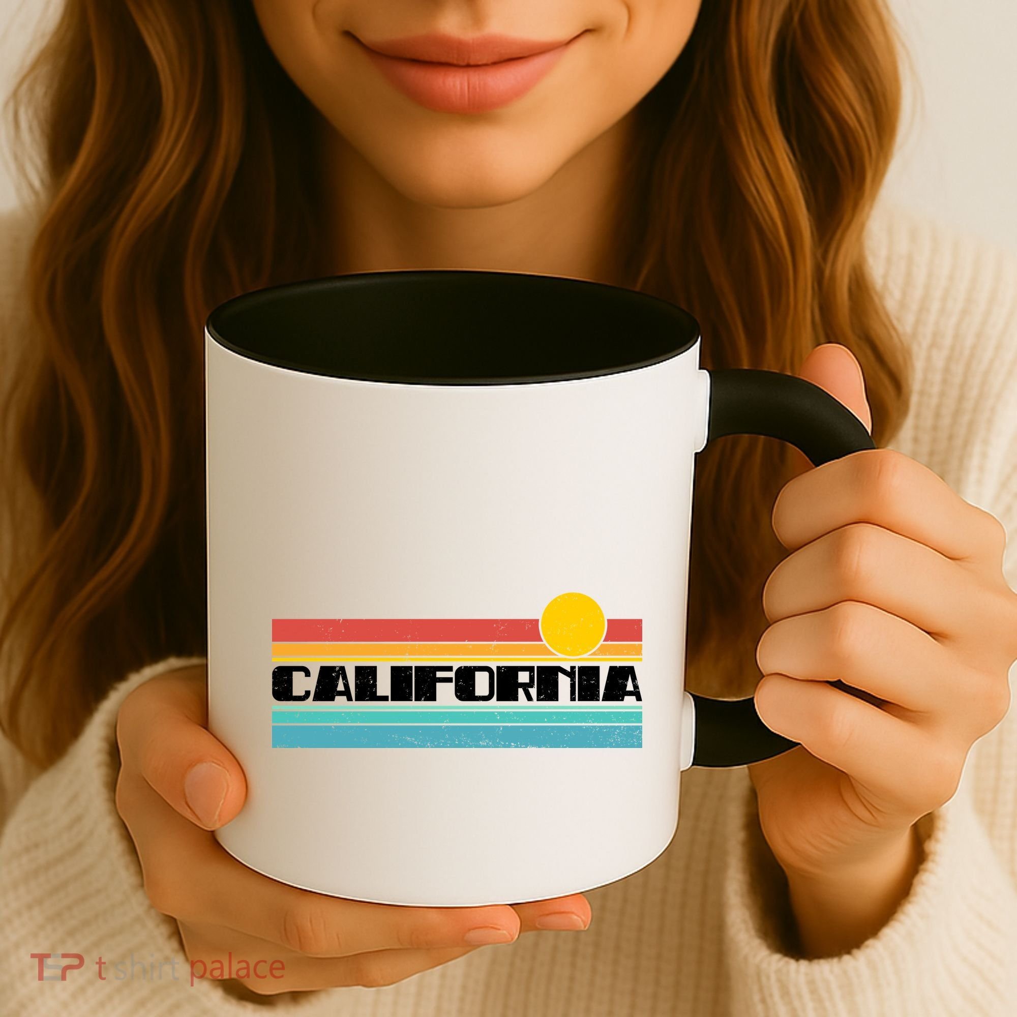Retro California Stripe Logo Coffee Mug