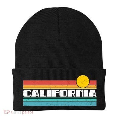 Retro California Stripe Logo Beanie