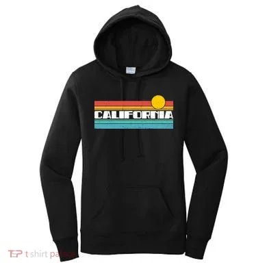 Retro California Stripe Logo Women's Hoodie