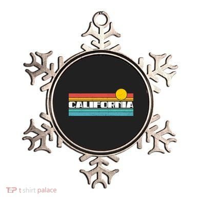 Retro California Stripe Logo Ornament