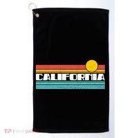 Retro California Stripe Logo Golf Towel thumb 0