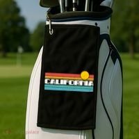 Retro California Stripe Logo Golf Towel thumb 2