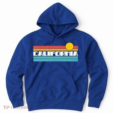 Retro California Stripe Logo Hoodie