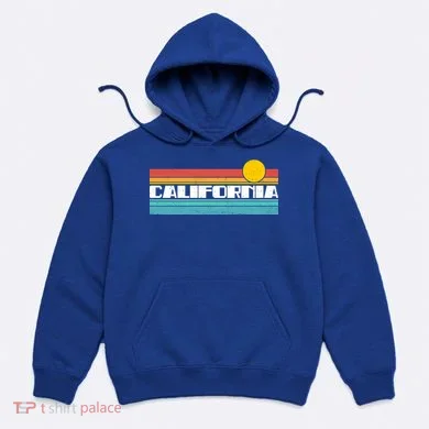Retro California Stripe Logo Hoodie