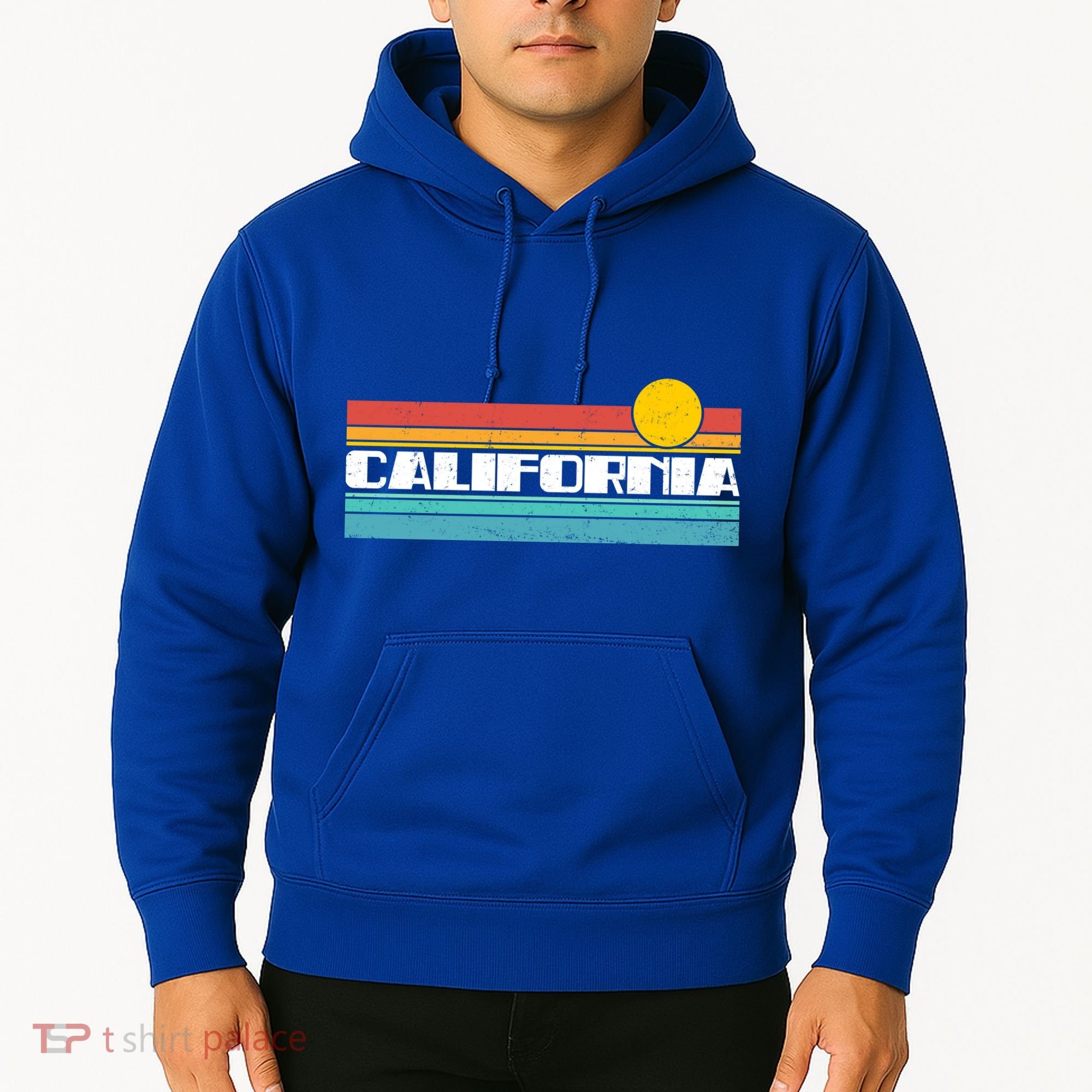 Retro California Stripe Logo Hoodie