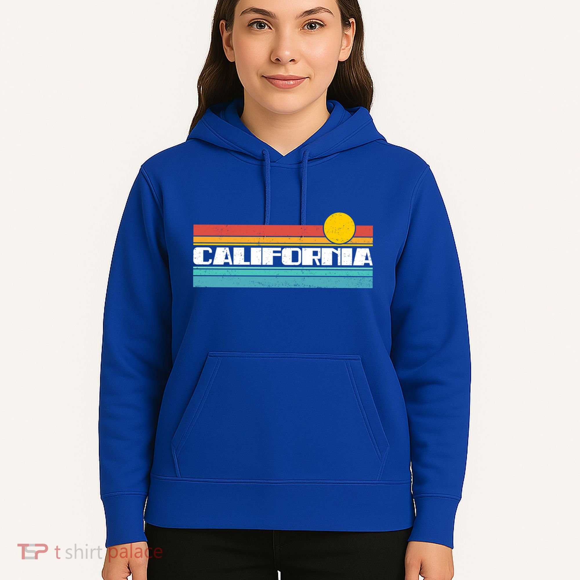 Retro California Stripe Logo Hoodie