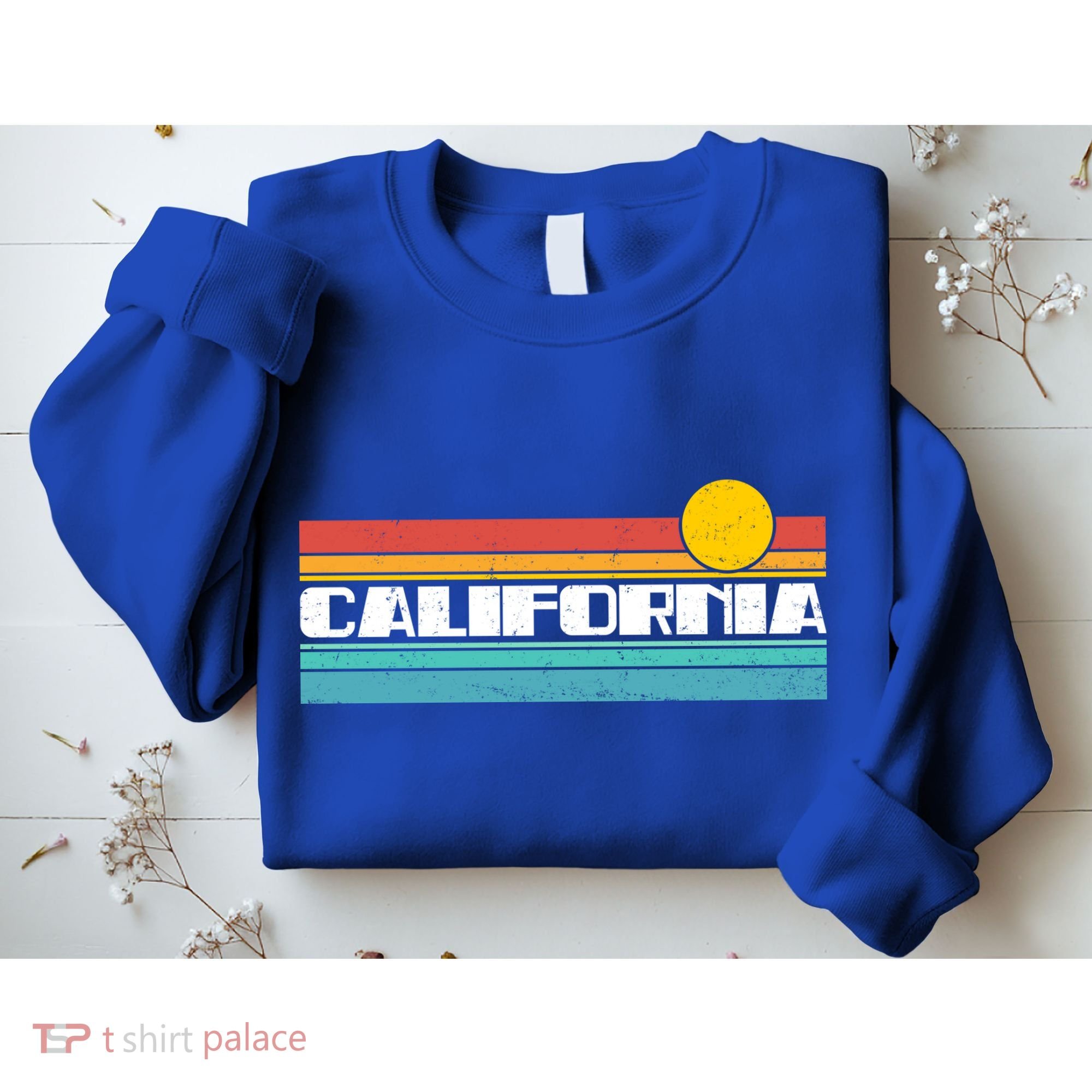 Retro California Stripe Logo Sweatshirt