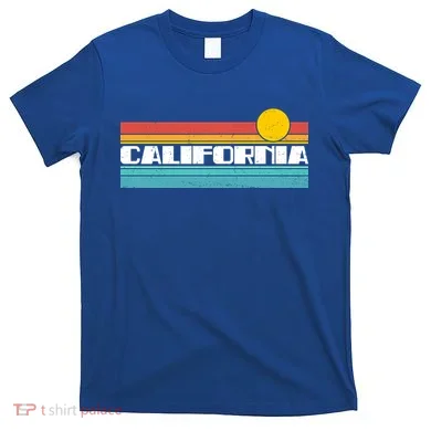 Retro California Stripe Logo T-Shirt