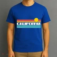 Retro California Stripe Logo T-Shirt thumb 3